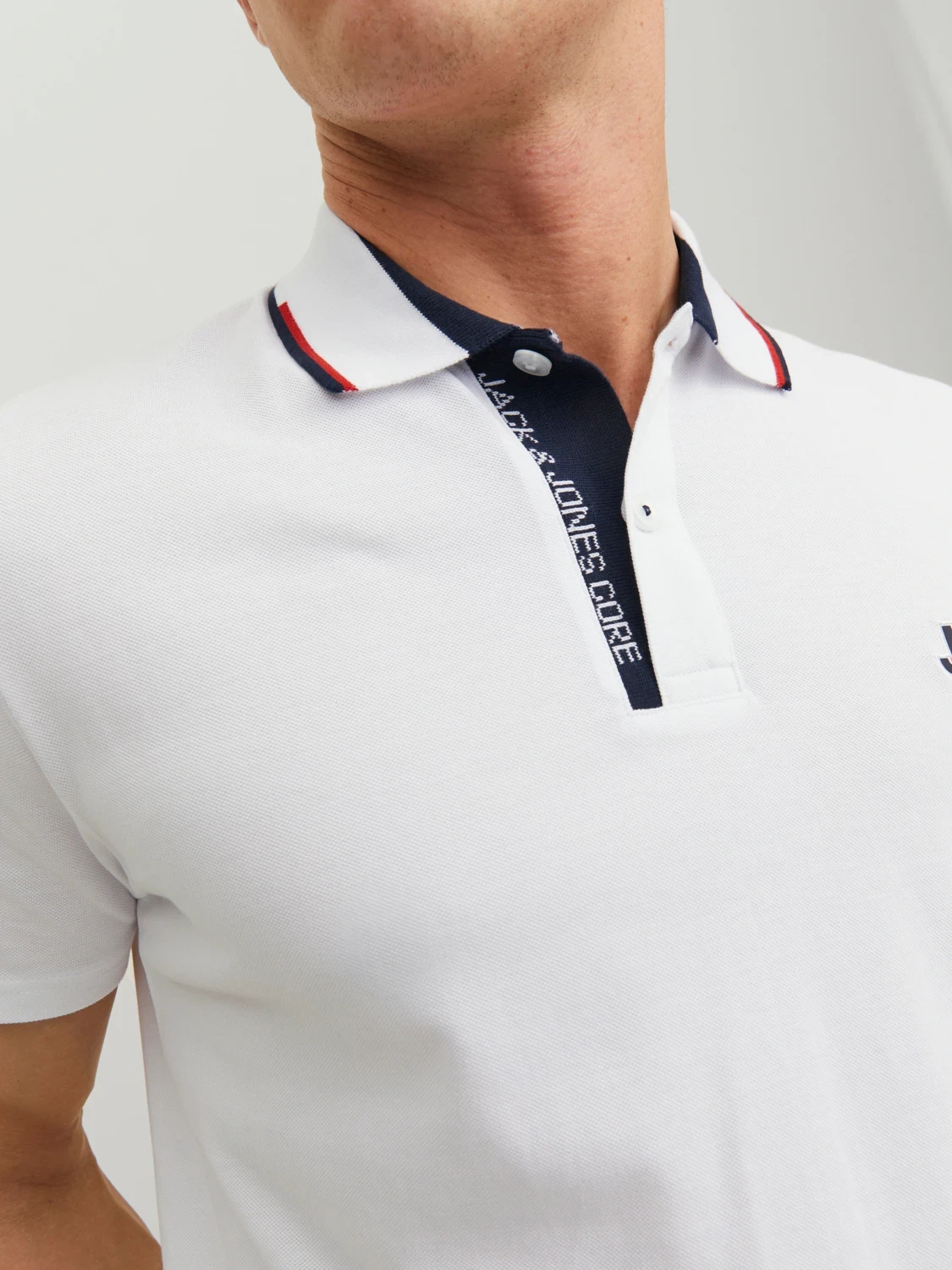 Поло JCOLOGAN POLO SS SS23 SN 12229382-White Jack & Jones XXL Білий — фото 5