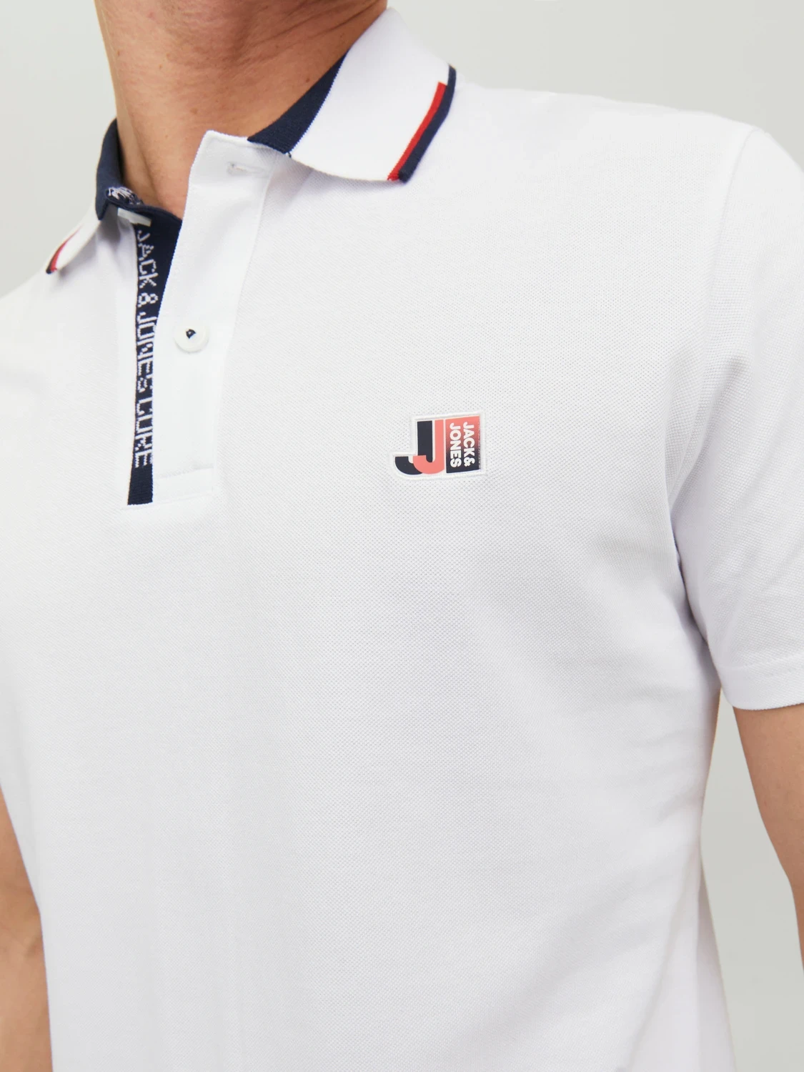 Поло JCOLOGAN POLO SS SS23 SN 12229382-White Jack & Jones XXL Білий — фото 6