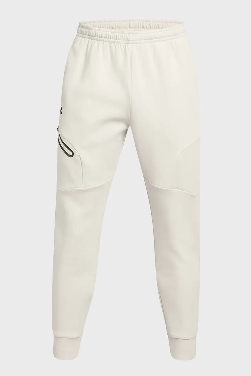 Спортивні штани UA Unstoppable Flc Jgr EU 1389353-110 Under Armour L Бежевий — фото 6