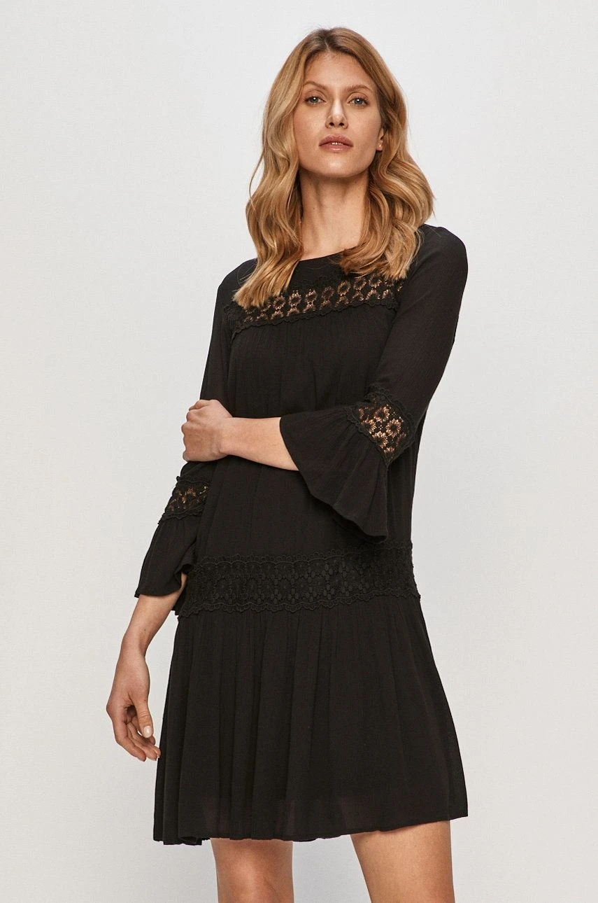 Сукня ONLTYRA 3/4 LIFE SHORT DRESS WVN NOOS 15142157-Black ONLY 34 Чорний — фото 2