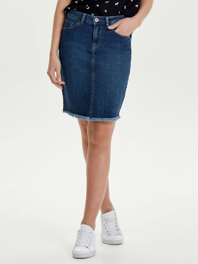 Джинсова спідниця ONLELIZA LIFE REG RAWEDGE SKIRT 08 NOOS 15159611 Medium Blue Denim ONLY 34 Синій — фото 2