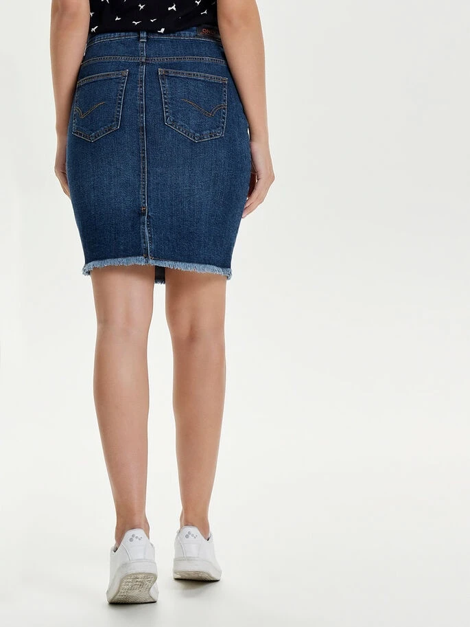 Джинсова спідниця ONLELIZA LIFE REG RAWEDGE SKIRT 08 NOOS 15159611 Medium Blue Denim ONLY 34 Синій — фото 4