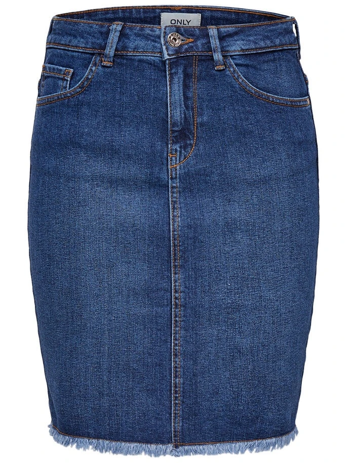 Джинсова спідниця ONLELIZA LIFE REG RAWEDGE SKIRT 08 NOOS 15159611 Medium Blue Denim ONLY 34 Синій — фото 5