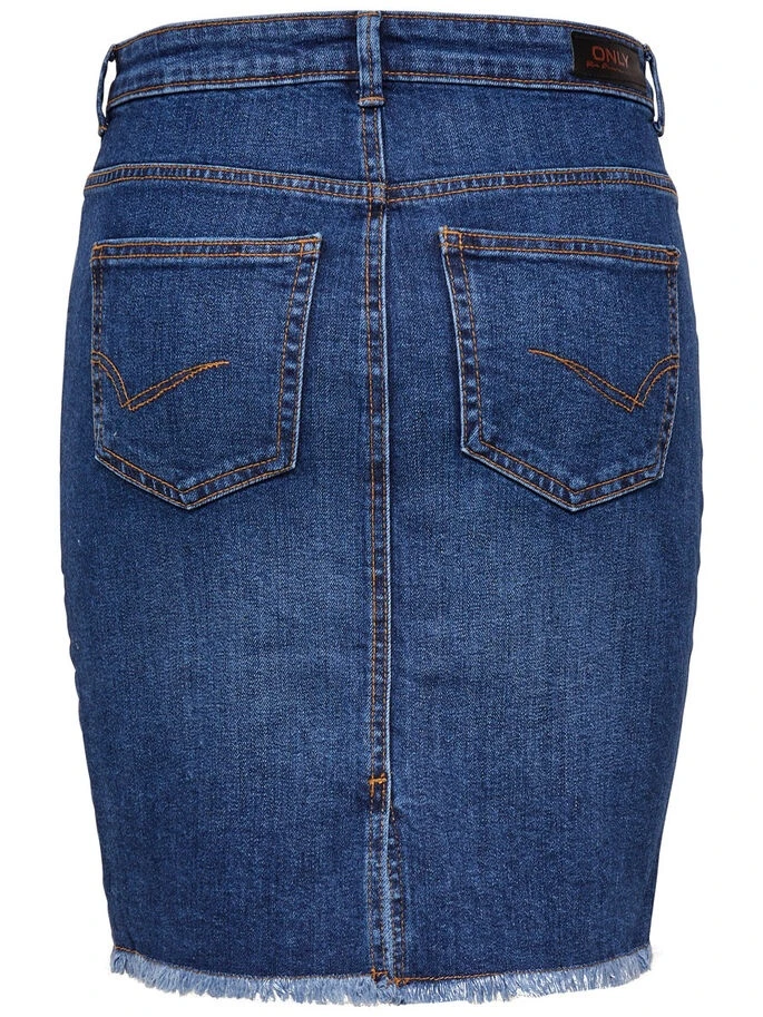 Джинсова спідниця ONLELIZA LIFE REG RAWEDGE SKIRT 08 NOOS 15159611 Medium Blue Denim ONLY 34 Синій — фото 6