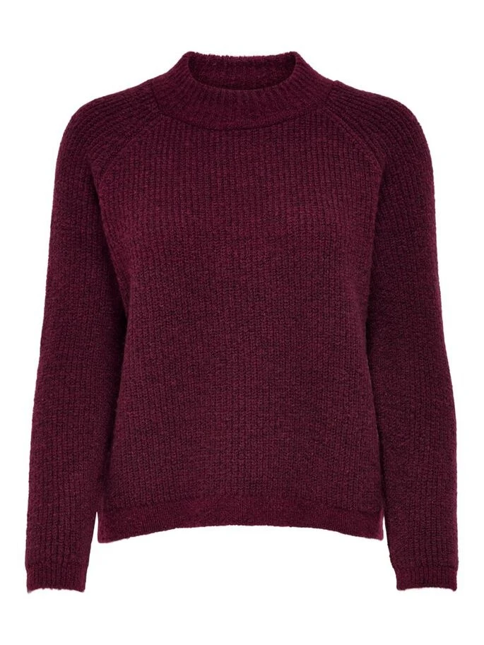 Пуловер ONLJADE L/S PULLOVER KNT NOOS 15179813-Merlot ONLY L Бордовий — фото 6
