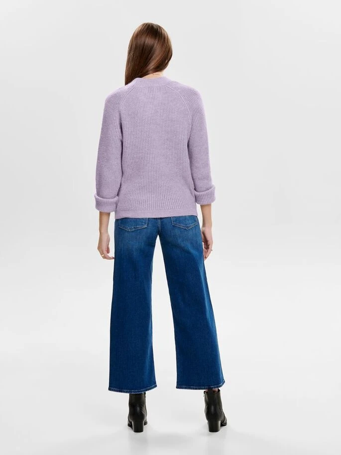 Пуловер ONLJADE L/S PULLOVER KNT NOOS 15179813-Orchid Petal ONLY L Бузковий — фото 4