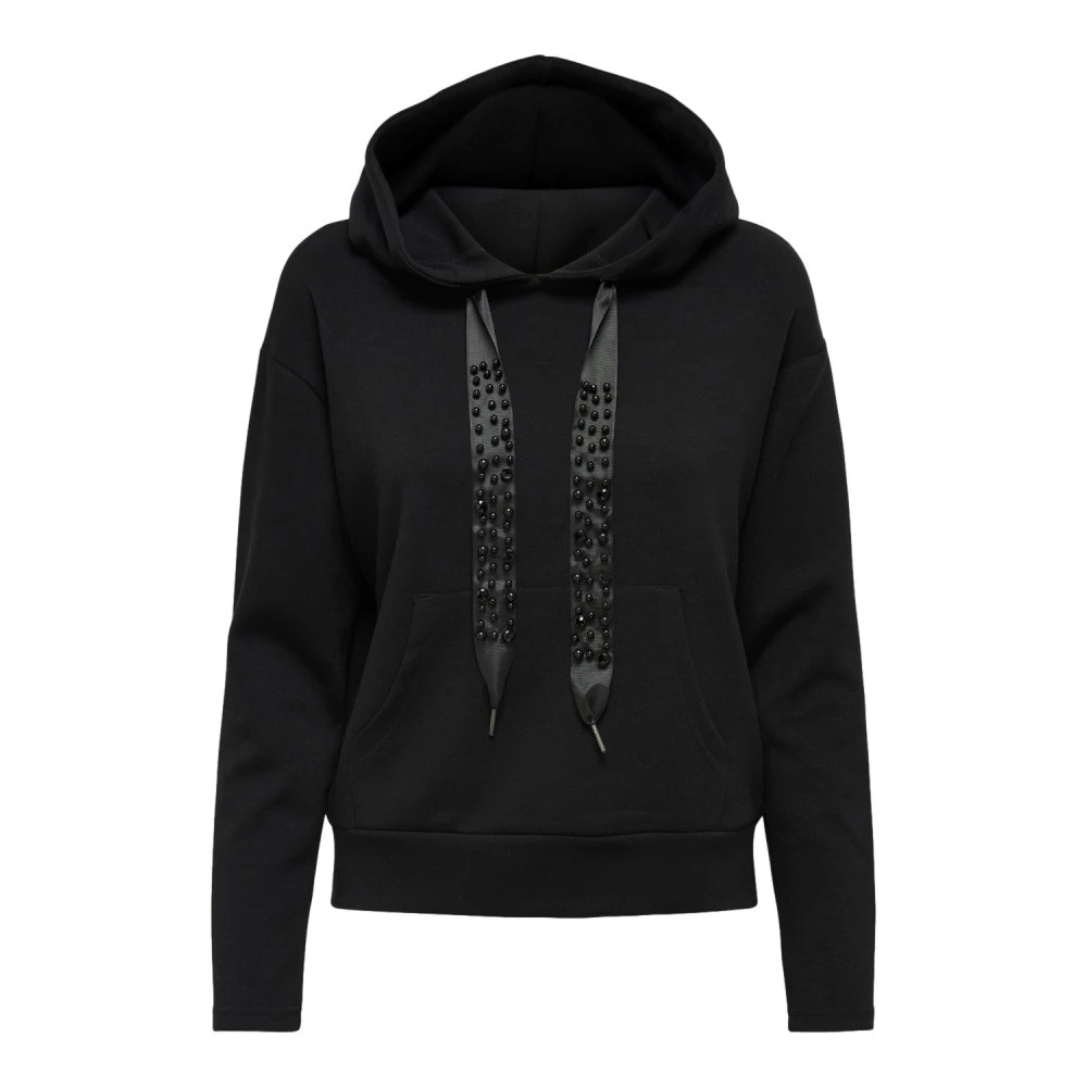 Толстовка ONLFANCY L/S HOOD SWT 15193315-Black ONLY L Чорний — фото 2