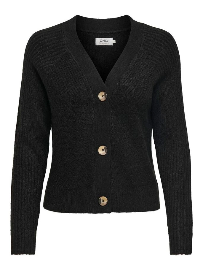 Кардиган ONLCAROL L/S CARDIGAN KNT NOOS 15196734-Black ONLY L Чорний — фото 5