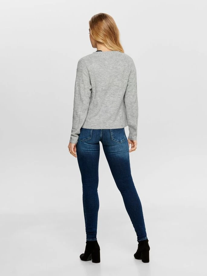 Кардиган ONLCAROL L/S CARDIGAN KNT NOOS 15196734-Light Grey Melange ONLY L Сірий — фото 3