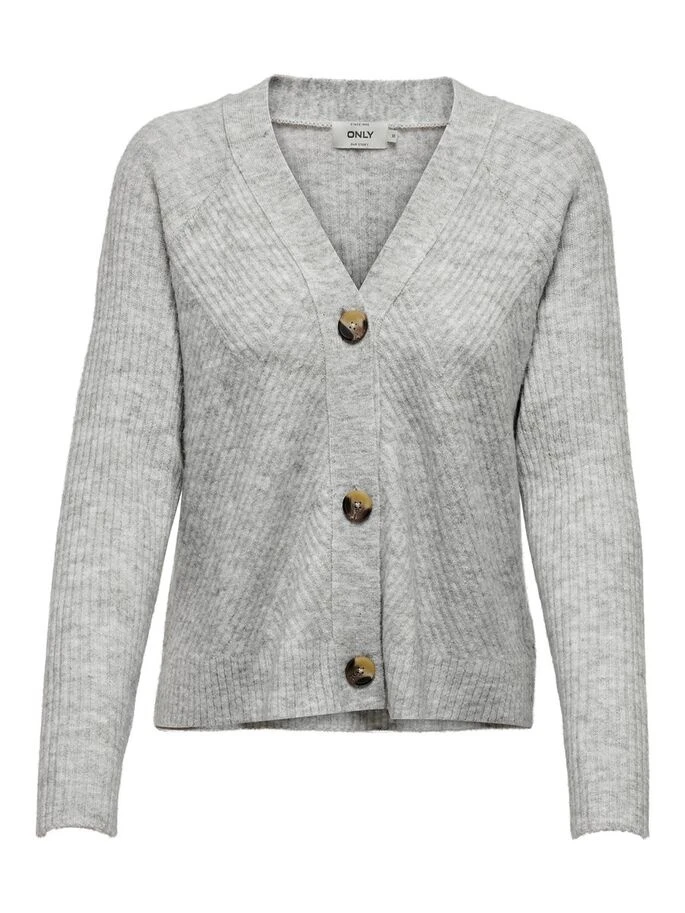 Кардиган ONLCAROL L/S CARDIGAN KNT NOOS 15196734-Light Grey Melange ONLY L Сірий — фото 5