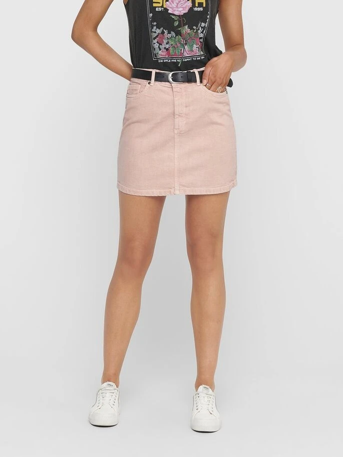 Джинсова спідниця ONLROSE A-SHAPE COLOR SKIRT PNT 15204340 Rose Smoke ONLY 38 Розовий — фото 2