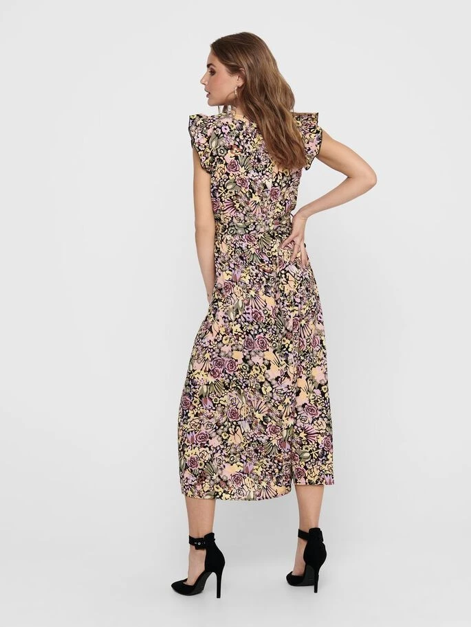 Сукня ONLFAVE S/L MAXI DRES 15213817 Black ONLY 34 Бежевий — фото 5