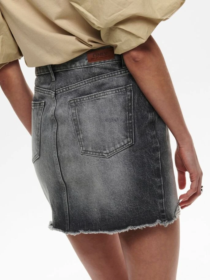 Джинсова спідниця ONLFINE HW LIFE DNM JNS SKIRT ADD 15227070 Grey Denim ONLY L Темно-сірий — фото 6