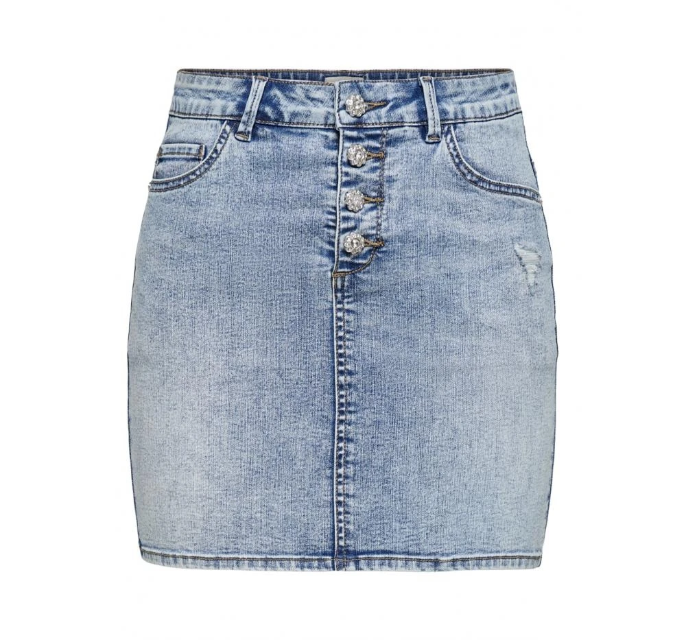 Спідниця ONLCARMEN LIFE REG ACIDDNM SKIRT BJ114-3 15227208-Medium Blue Denim ONLY L Блакитний — фото 3