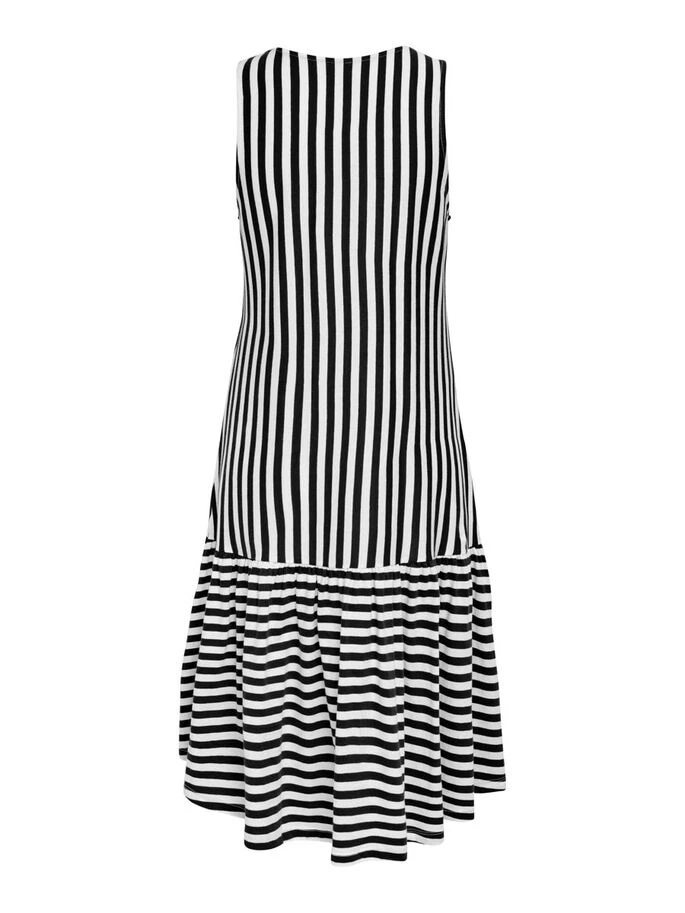 Сукня ONLFIONA LIFE S/L DRESS JRS 15230776 Bright White-BLACK ONLY L Чорний — фото 7
