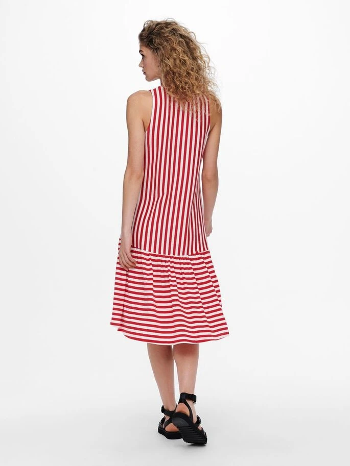 Сукня ONLFIONA LIFE S/L DRESS JRS 15230776 Cloud Dancer-HIGH RISK RED ONLY L Червоний — фото 5