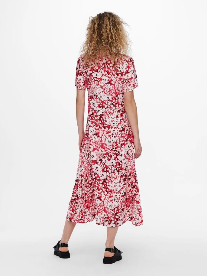 Сукня ONLENOLA S/S MIDI DRESS WVN 15230958 High Risk Red-CRUISE FLORAL ONLY S Червоний — фото 4