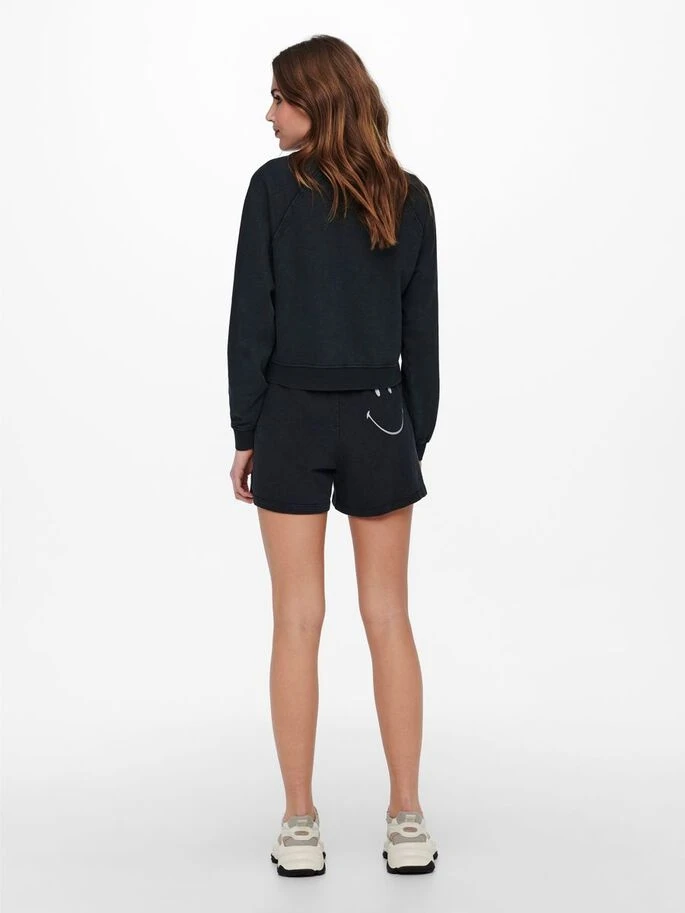 Толстовка ONLSMILEY LIFE L/S SWT 15232823 Black-SMILEY ONLY M Чорний — фото 4