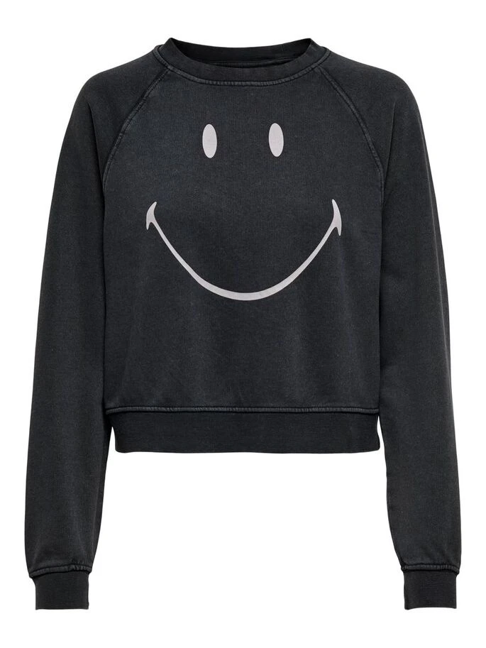 Толстовка ONLSMILEY LIFE L/S SWT 15232823 Black-SMILEY ONLY M Чорний — фото 6