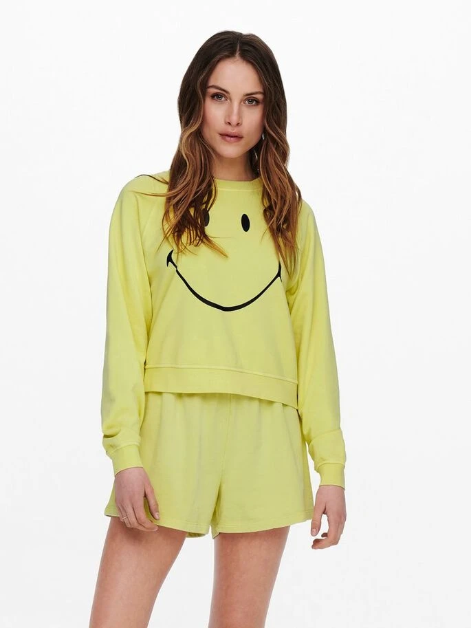 Толстовка ONLSMILEY LIFE L/S SWT 15232823 Sunshine-SMILEY ONLY M Жовтий — фото 3