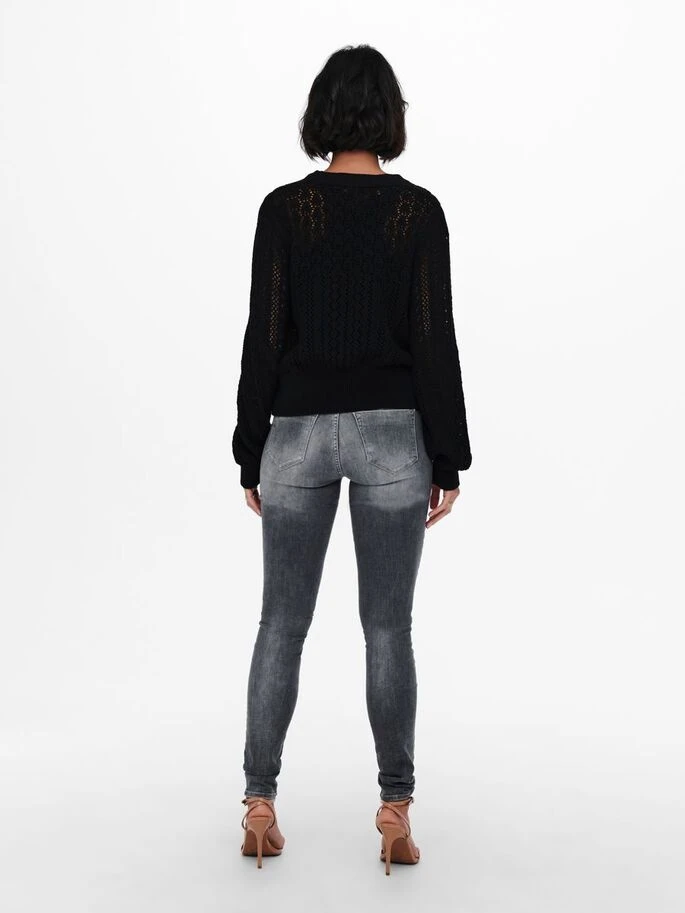 Кардиган ONLNOLA 3/4 CARDIGAN KNT 15233174-Black ONLY L Чорний — фото 4