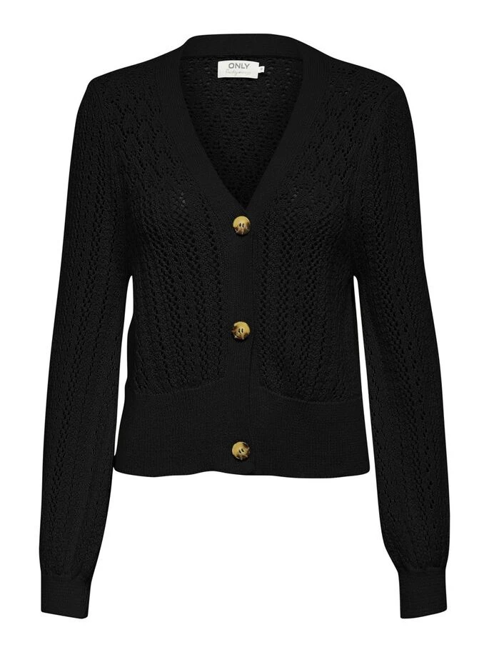 Кардиган ONLNOLA 3/4 CARDIGAN KNT 15233174-Black ONLY L Чорний — фото 5