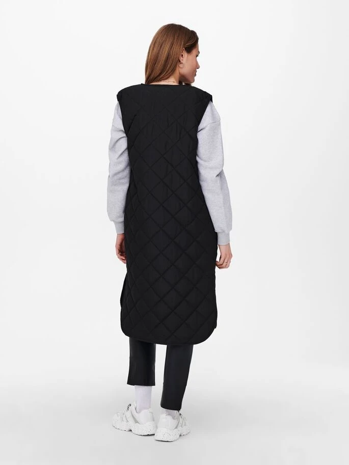 Довгий жилет ONLNAYRA S/L LONG QUILT VEST CC PNT 15234787-Black ONLY S Чорний — фото 4