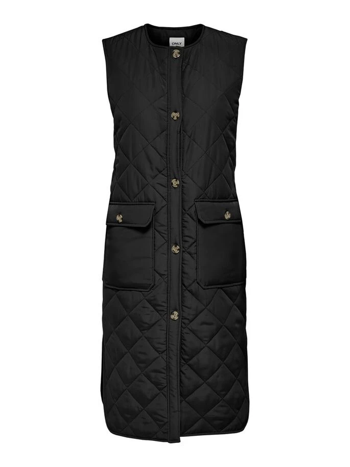 Довгий жилет ONLNAYRA S/L LONG QUILT VEST CC PNT 15234787-Black ONLY S Чорний — фото 6