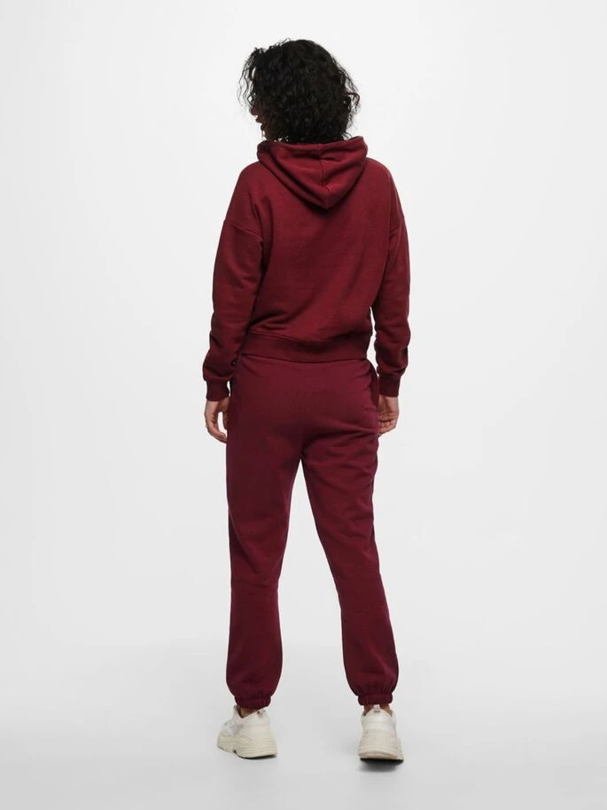 Штани ONLCOLLEGE LIFE PANTS SWT 15235557-Cabernet-Print: PORTLAND ONLY M Бордовий — фото 5