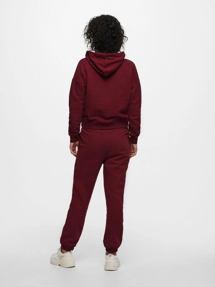 Худі ONLCOLLEGE LIFE L/S HOOD SWT 15235558 Cabernet ONLY XL Бордовий — фото 3