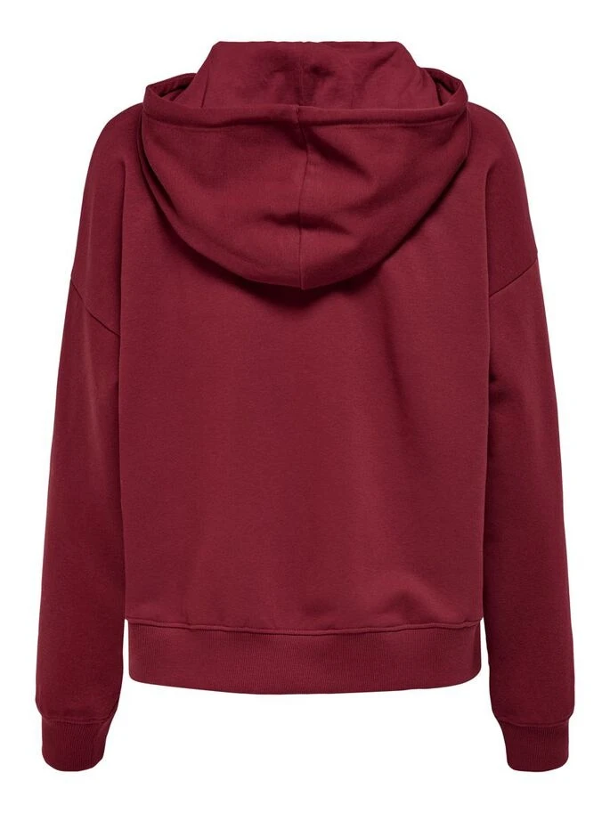 Худі ONLCOLLEGE LIFE L/S HOOD SWT 15235558 Cabernet ONLY XL Бордовий — фото 5