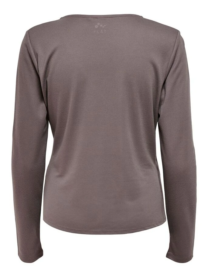 Топ із запахом ONPNORI LS WRAP TOP 15236598-Sparrow Only Play L Темно-коричневий — фото 4