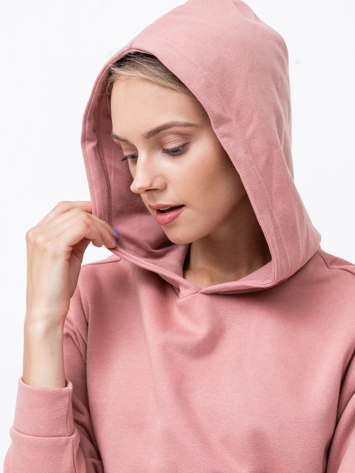 Толстовка ONLCOMFY LIFE L/S HOOD SWT 15236616-Ash Rose ONLY XS Розовий — фото 5