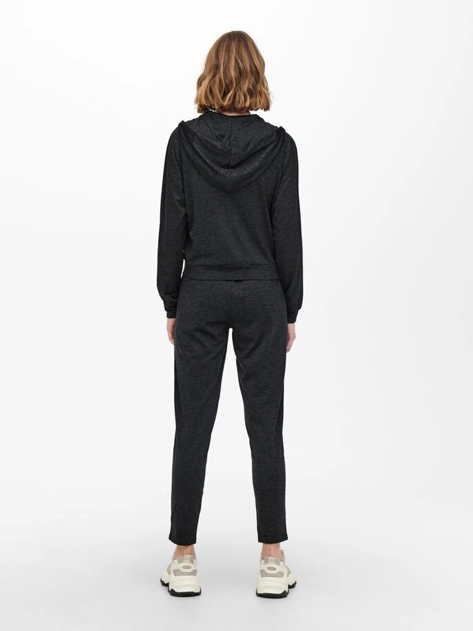 Толстовка ONPNASHA LS HOOD ZIP BRUSH SWEAT 15236667-Black Melange Only Play XS Чорний — фото 4