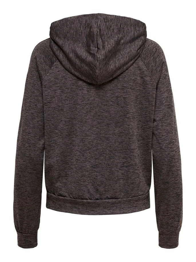 Толстовка ONPNASHA LS HOOD ZIP BRUSH SWEAT 15236667-Sparrow-Detail:w. Melange Only Play XS Темно-коричневий — фото 7