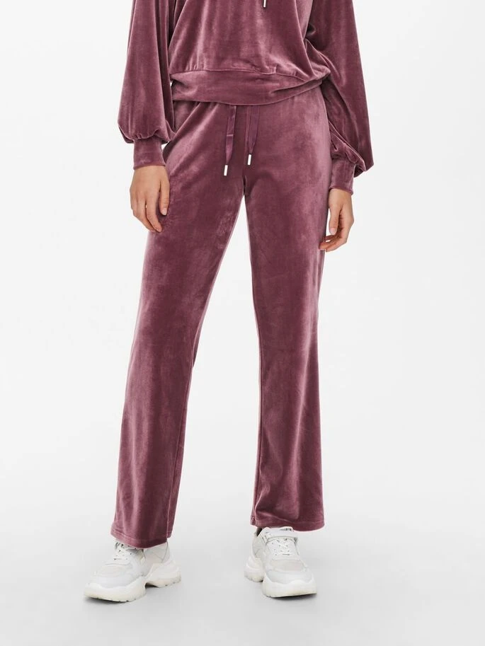 Штани ONLLAYA SWEET FLARED VELVET PANT SWT 15237770-Rose Brown ONLY M Розовий — фото 5