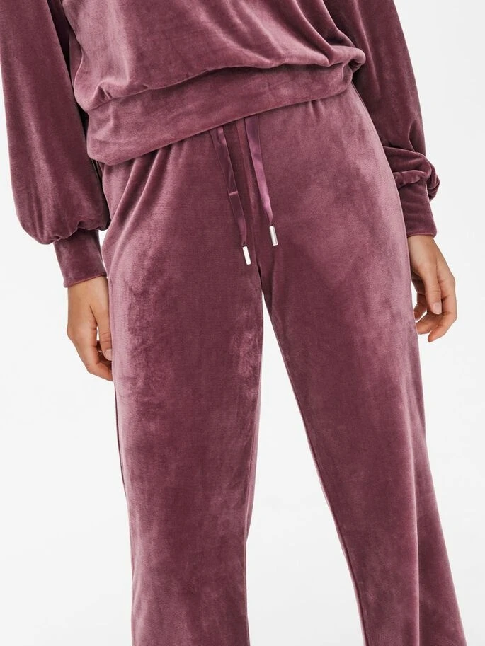 Штани ONLLAYA SWEET FLARED VELVET PANT SWT 15237770-Rose Brown ONLY M Розовий — фото 7