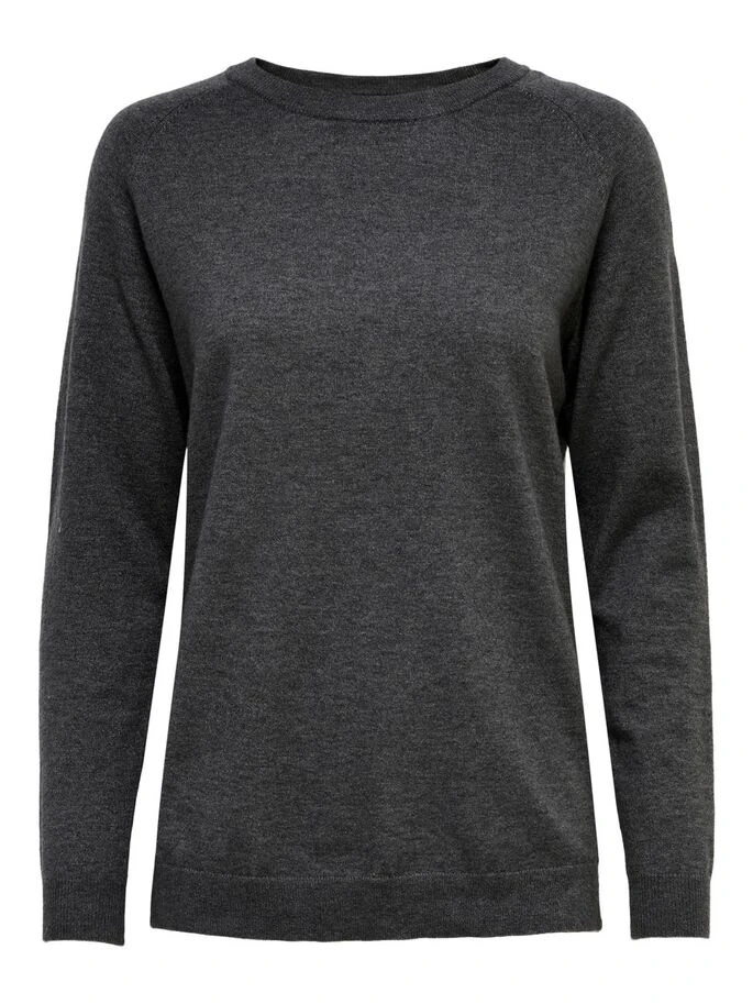Пуловер ONLYOUNGER L/S PULLOVER KNT 15238340-Dark Grey Melange ONLY M Темно-сірий — фото 6