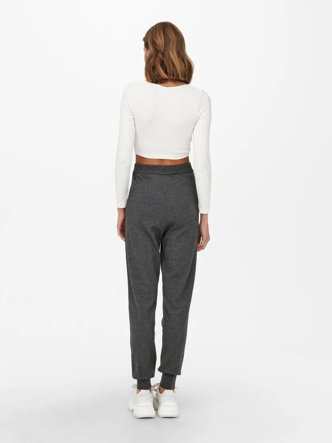 Штани ONLYOUNGER PANTS KNT 15238341-Dark Grey Melange ONLY L Темно-сірий — фото 4