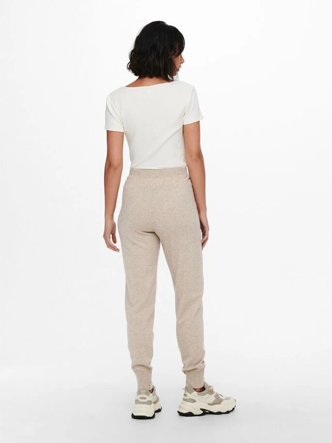 Штани ONLYOUNGER PANTS KNT 15238341-Humus-Detail:W. MELANGE ONLY M Бежевий — фото 4