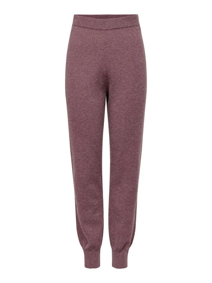 Штани ONLYOUNGER PANTS KNT 15238341-Rose Brown-Detail:W. MELANGE ONLY L Бордовий — фото 6