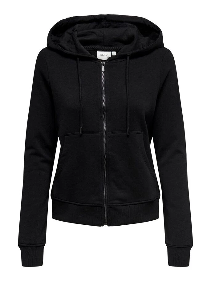 Толстовка ONLFEEL LIFE L/S ZIP HOOD SWT 15240765-Black ONLY L Чорний — фото 3