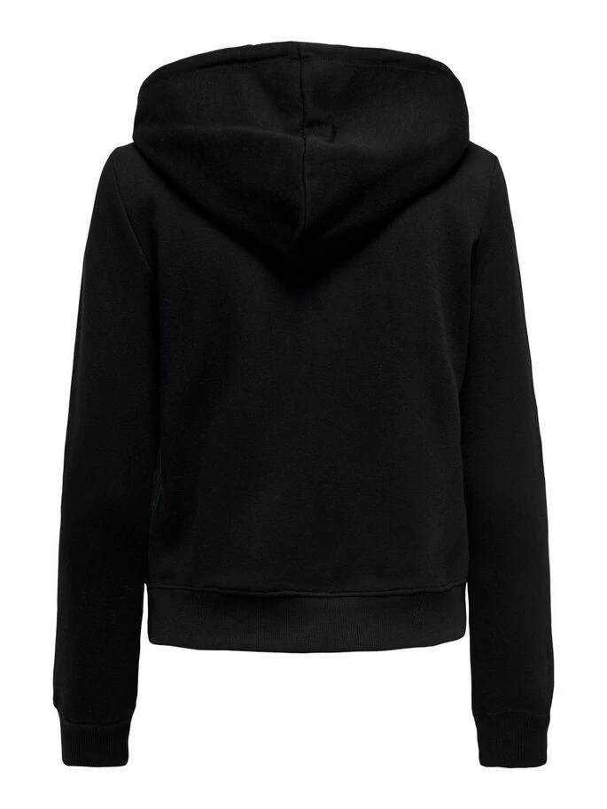 Толстовка ONLFEEL LIFE L/S ZIP HOOD SWT 15240765-Black ONLY L Чорний — фото 4