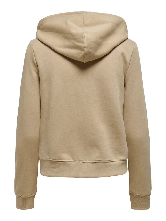 Толстовка ONLFEEL LIFE L/S ZIP HOOD SWT 15240765-Humus ONLY L Бежевий — фото 4