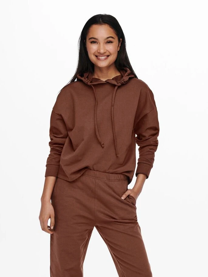 Толстовка ONLDREAMER LIFE L/S HOOD SWT NOOS 15241103 Chocolate Fondant ONLY L Коричневий — фото 5