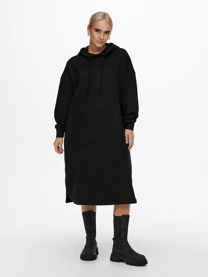 Сукня ONLCHELSEA LIFE L/S OVERSIZE DRESS SWT 15241307-Black ONLY L Чорний — фото 3