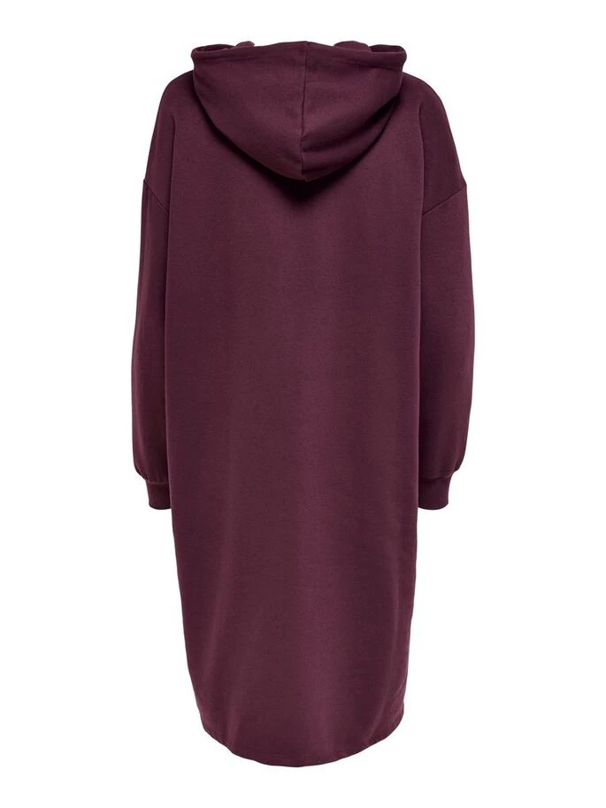 Сукня ONLCHELSEA LIFE L/S OVERSIZE DRESS SWT 15241307-Winetasting ONLY L Бордовий — фото 7