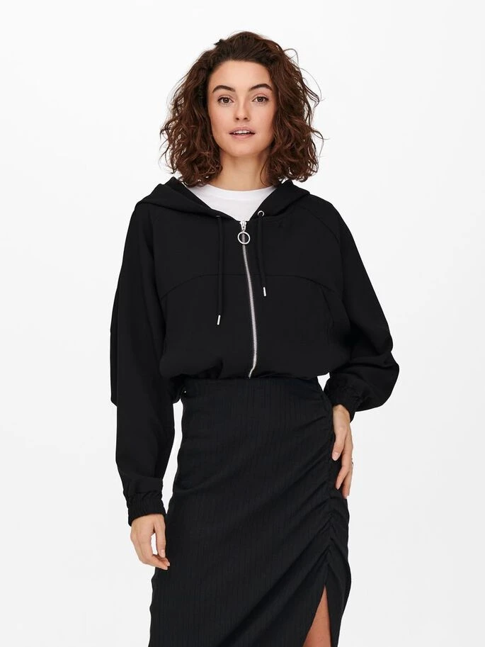 Толстовка ONLMARIYA L/S ZIP HOODIE PNT 15243731-Black ONLY L Чорний — фото 5