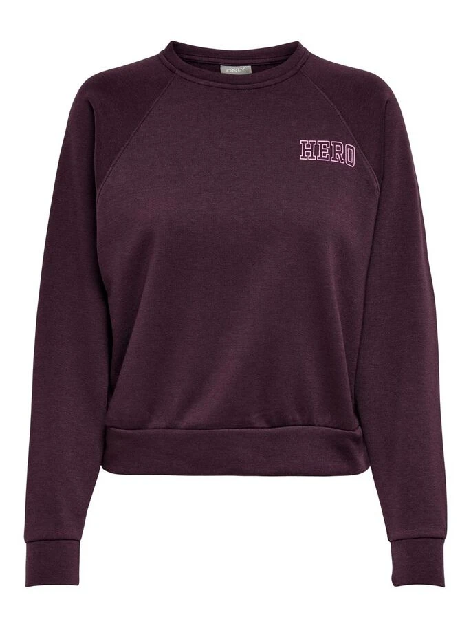 Толстовка ONLLULA L/S RAGLAN SWT 15244345-Winetasting-Print:HERO ONLY XL Бордовий — фото 6