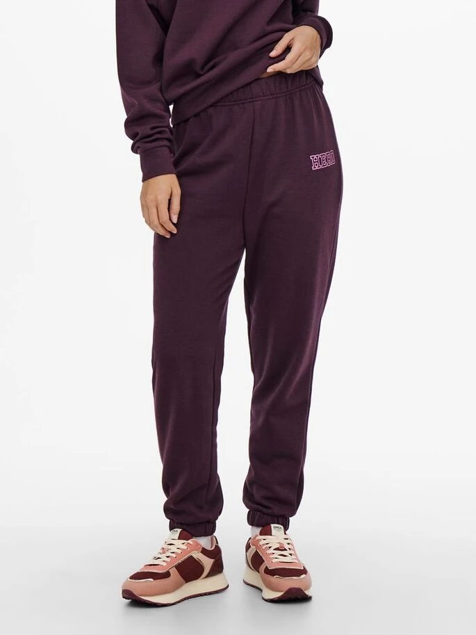 Штани ONLLULA PANT SWT 15244347-Winetasting-Print:HERO ONLY XL Бордовий — фото 3